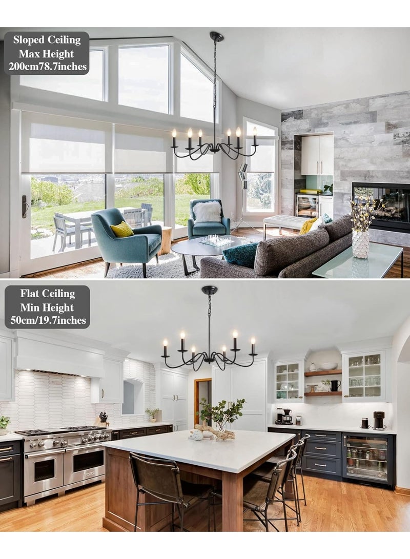 SUN SHINE Black Chandeliers Ceiling Lights Living - Image 3