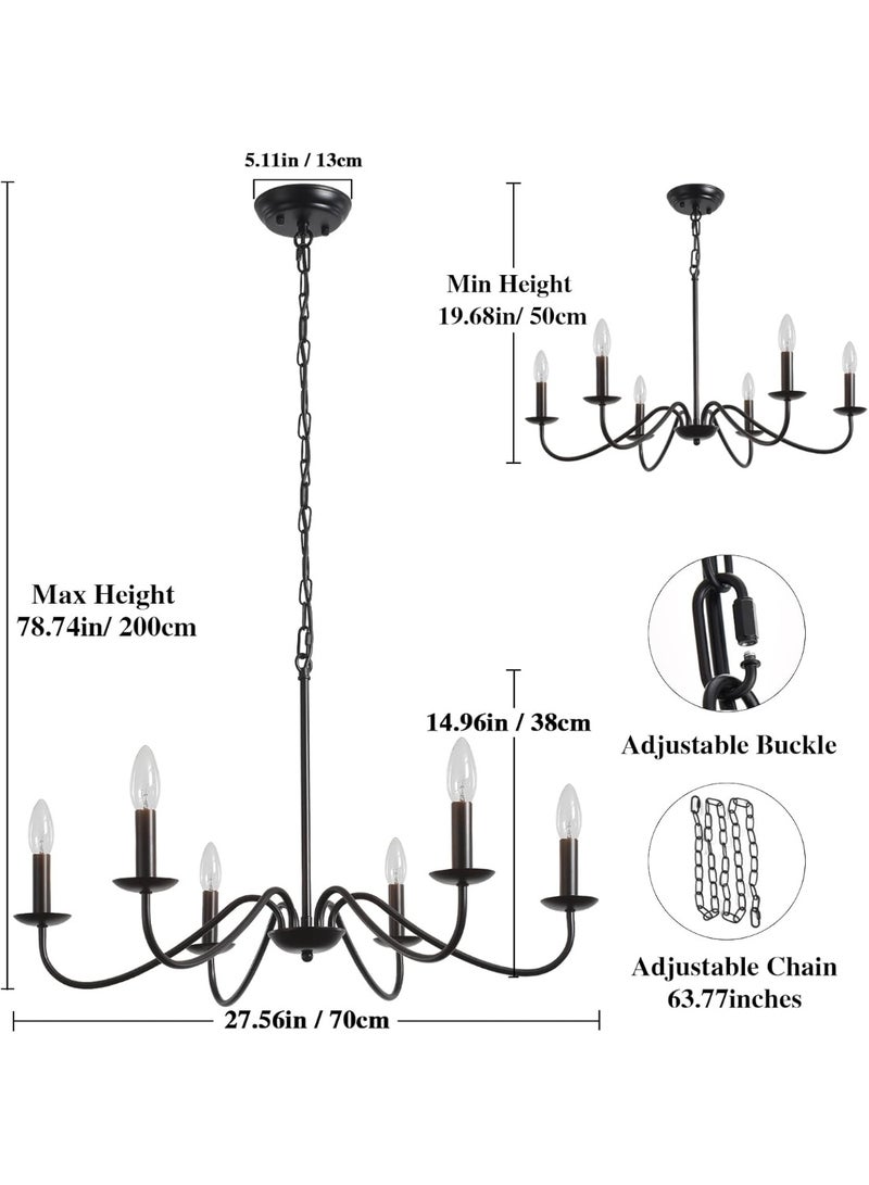 SUN SHINE Black Chandeliers Ceiling Lights Living - Image 2
