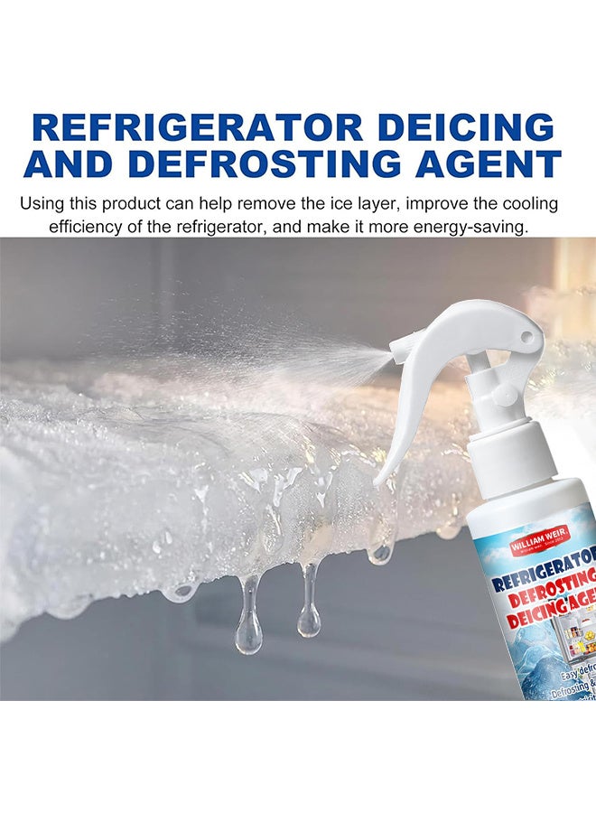 WILLIAM WEIR Refrigerator Defrosting Deicing Acent, Defrosting Spray For Fridge Freezer, Refrigerator Defrosting Spray, Refrigerator Deicing And Defrosting Agent, Spray For Defrosting Refrigerator And Freezer, Saves Electricity and Odour, 120ml - Image 2