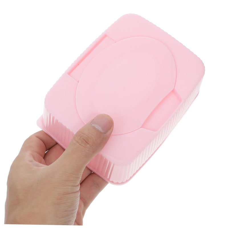 Pink Wet Wipes Storage Box Flip Top Holder Travel Dispenser For Makeup Cotton Nursery Bathroom - Image 4