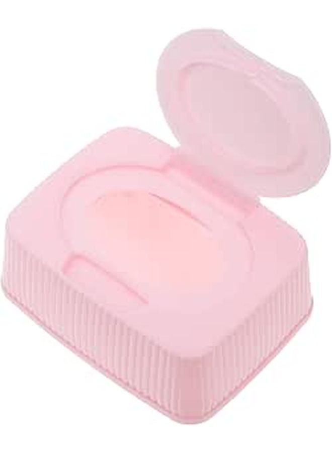Pink Wet Wipes Storage Box Flip Top Holder Travel Dispenser For Makeup Cotton Nursery Bathroom - Image 1