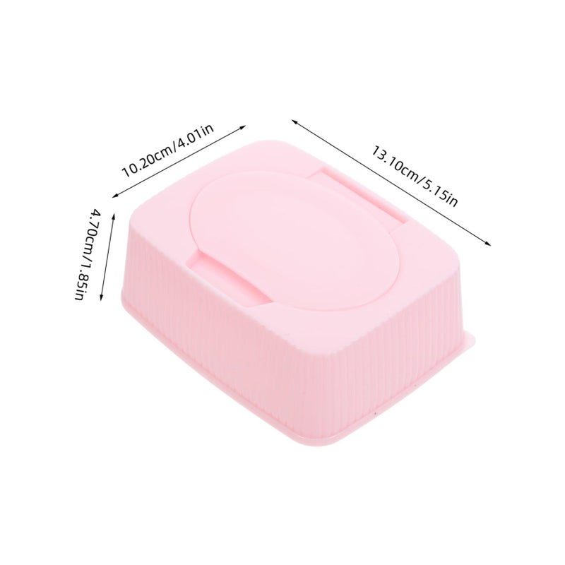 Pink Wet Wipes Storage Box Flip Top Holder Travel Dispenser For Makeup Cotton Nursery Bathroom - Image 3