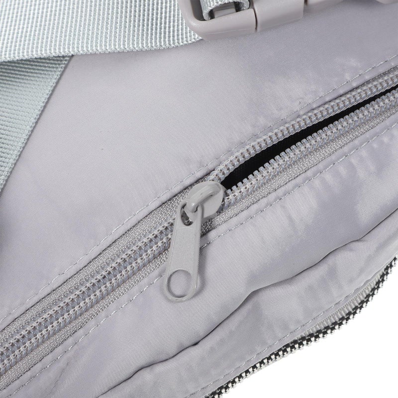 Adjustable Silver Gray Running Waist Pack with Belt Pouch for Hiking and Camping - Image 4
