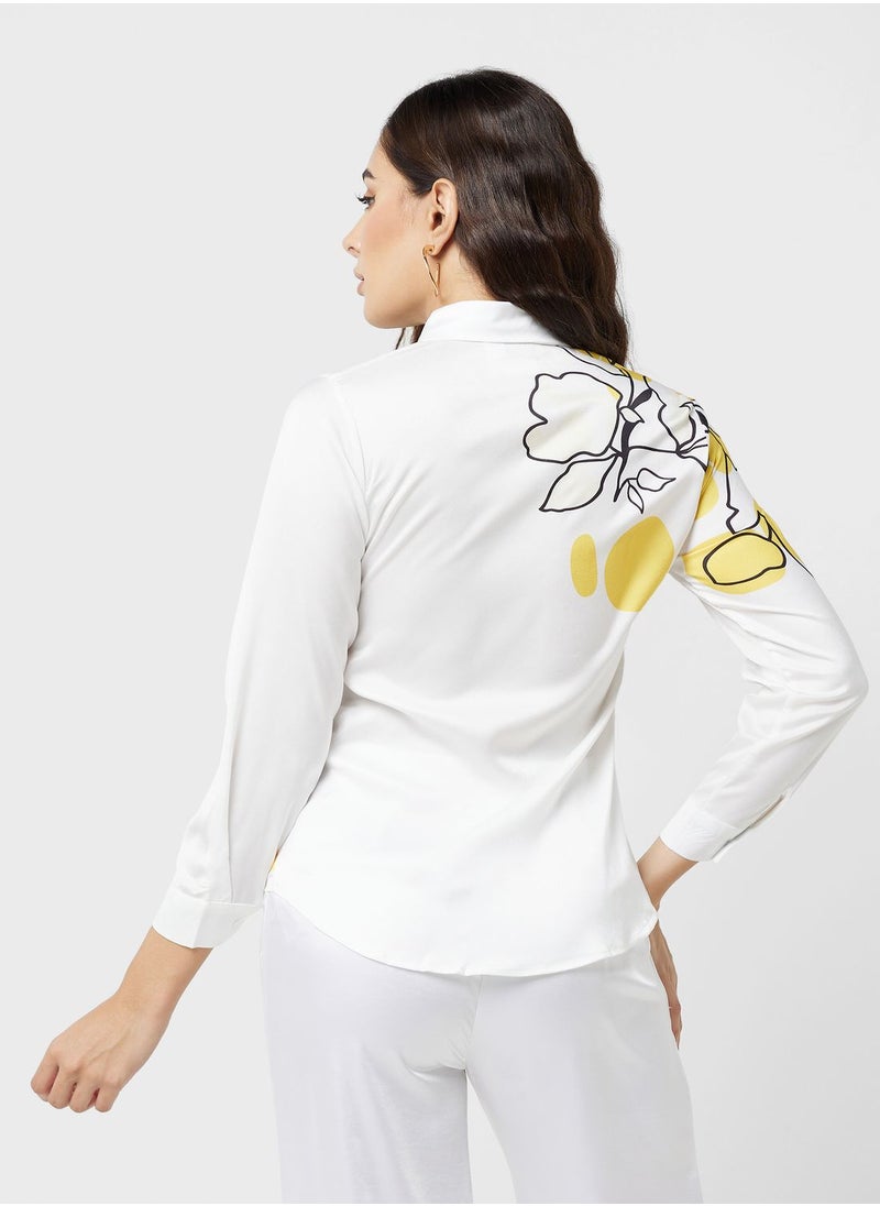 ELLA - Print Motif Shirt - Image 1