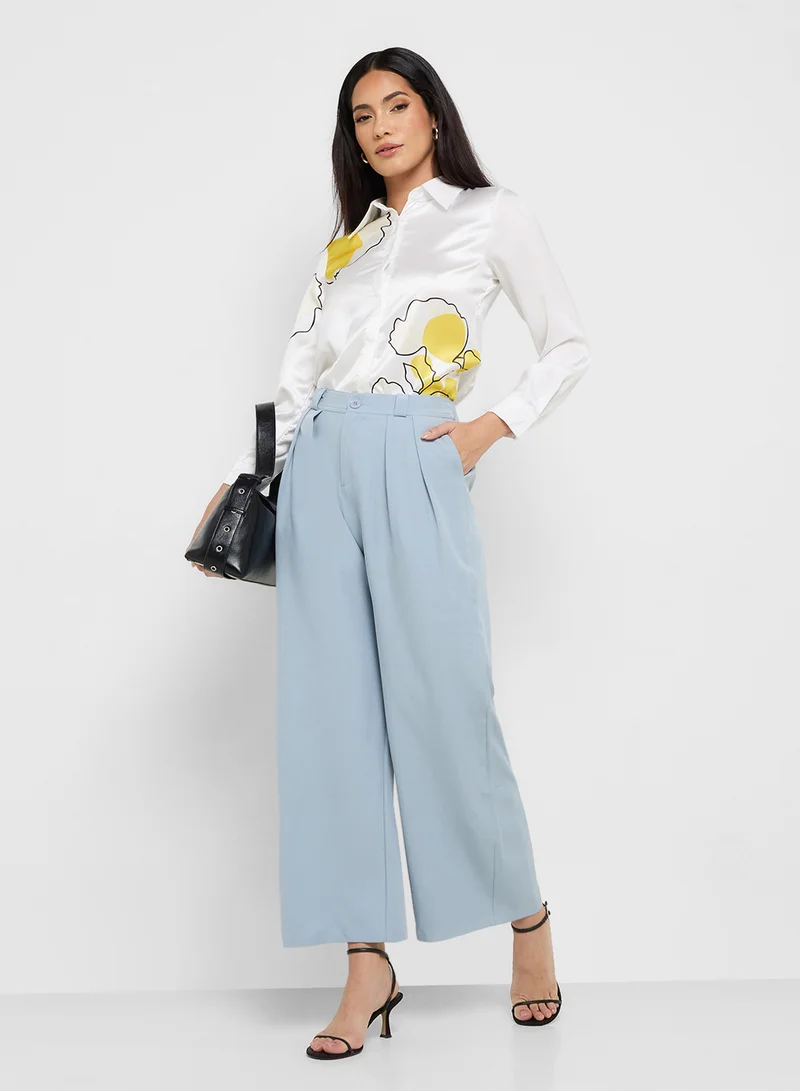 ELLA Print Motif Shirt