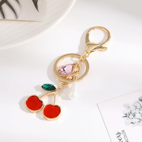 Madison Tyler Cherry Cute Keychains for Women |Bag Charms for Handbags | Gold Plated Purse Charms for Handbags Decor Backpack Bag Trendy - Image 2