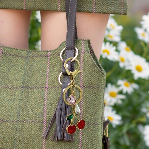 Madison Tyler Cherry Cute Keychains for Women |Bag Charms for Handbags | Gold Plated Purse Charms for Handbags Decor Backpack Bag Trendy - Image 4