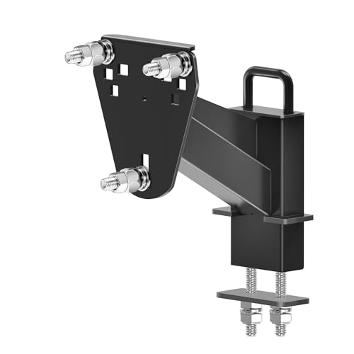 MY RUSTIC Stake Pocket Spare Tire Carrier,Spare Tire Mount Bracket for Trailer,Powder Coat Steel Black, Fits Most 4 & 5 & 6 & 8 Lugs Wheels on 4", 4.5'', 4.75'', 5", 5.5",6" or 6.5" Bolt Patterns (4-6.5 Inch) - Image 1