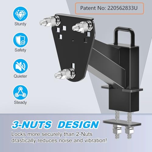 MY RUSTIC Stake Pocket Spare Tire Carrier,Spare Tire Mount Bracket for Trailer,Powder Coat Steel Black, Fits Most 4 & 5 & 6 & 8 Lugs Wheels on 4", 4.5'', 4.75'', 5", 5.5",6" or 6.5" Bolt Patterns (4-6.5 Inch) - Image 4