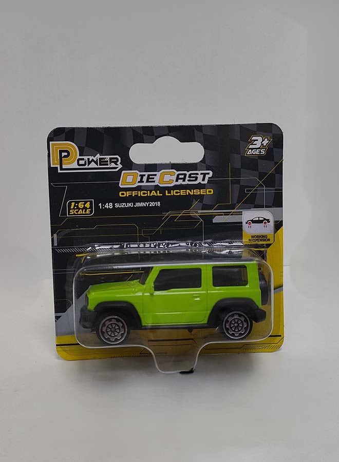 D-Power سوزوكي جيمني أخضر | نموذج مصغر، عنصر جامع نهائي، سيارات SUV | سيارات ألعاب، نموذج سيارة معدنية قابلة للسحب | الحجم 1:48، للأطفال 3+ - Image 5