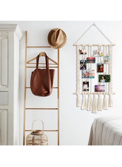 Generic Hanging Photo Display Wall Decor Macrame Wall Hanging Bedroom Decor Home Office Decor Wall Art Teen Girl Room Decor with 30 Wood Clips Gift for Birthday Holiday Party  - Image 2
