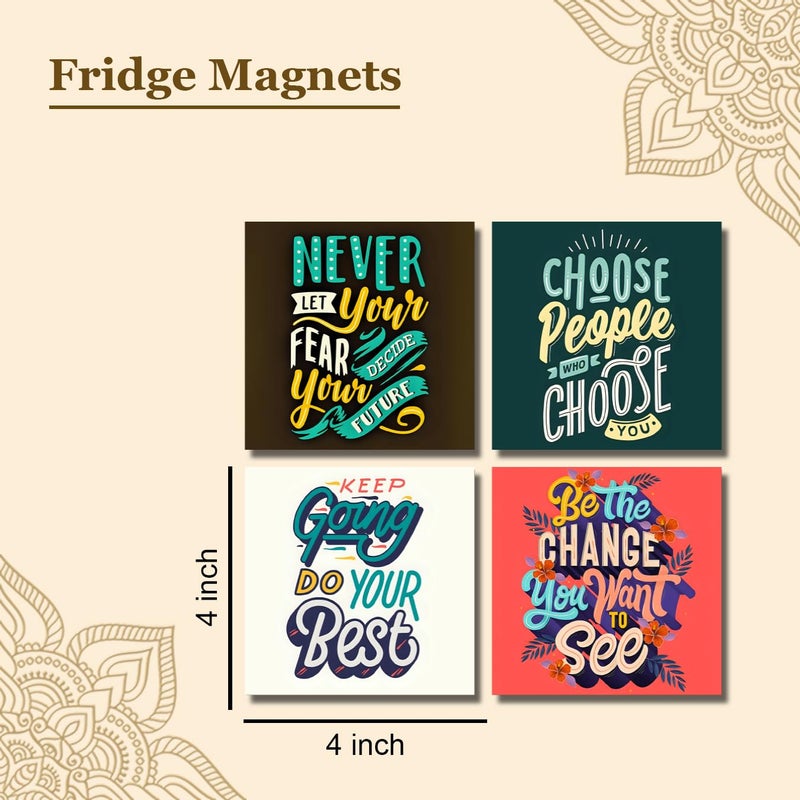 Livello Wooden Fridge Magnets for Home & Kitchen | Gift Items | Refrigerator Decorative Magnet | Funny Magnets | Kitchen Funny | Indian Cultural Themed Magnets (Multicolor 7) - Image 4