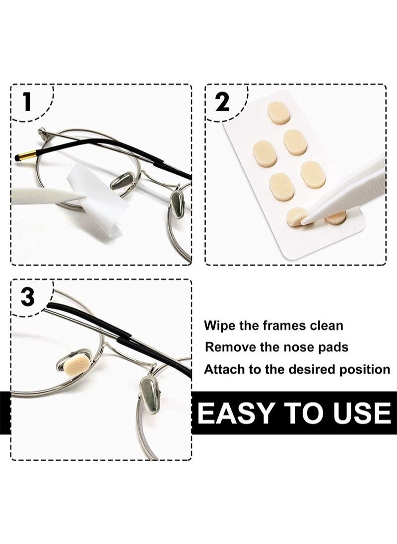 Aikanbo - 120 Pairs of Glasses Nose Pads,Soft Foam Self-Adhesive Glasses Nose Pads,3 Styles of Sponge Non-Slip - Image 1