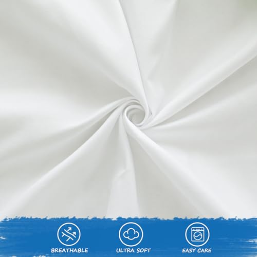 Coldwind Cot Sheets 31" x 75", Cot Size Sheet Fitted with Narrow Twin/Camp Bunk/Rvs Bunk/Guest Beds/Army Cots/Trifold Mattress, Super Soft Breathable Microfiber Bed Cover, Bottom Sheet, White - Image 2