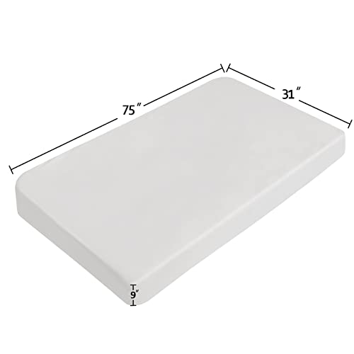 Coldwind Cot Sheets 31" x 75", Cot Size Sheet Fitted with Narrow Twin/Camp Bunk/Rvs Bunk/Guest Beds/Army Cots/Trifold Mattress, Super Soft Breathable Microfiber Bed Cover, Bottom Sheet, White - Image 3