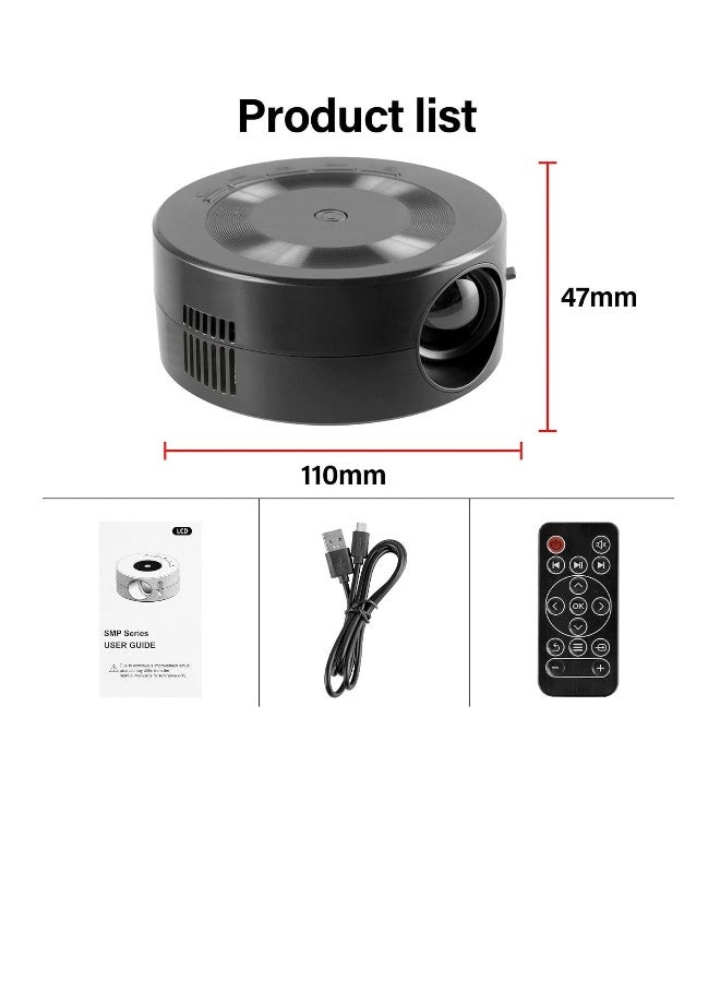 Mini Video Projector, 1080P Portable Projector Compatible with USB|Android Phone, Tech Gadgets, Outdoor Projector, Mini TV for Home /Camping/Travel/Party, Cool Stuff, Personalized Birthday Gifts  - Image 2