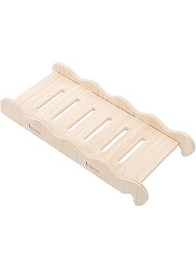 Hamster Climbing Ladder Bridge Natural Wood Small Pet Playground Exercise Platform - Image 1