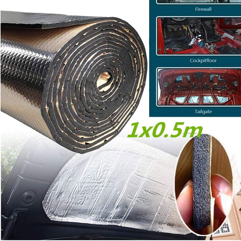 Decdeal Sound Deadening Mat Car Firewall Sound Deadener Heat Shield Insulation Audio Noise Insulator Deadening Pad 7mm 500x1000mm - Image 4