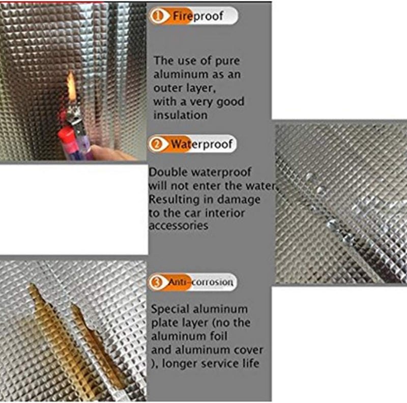 Decdeal Sound Deadening Mat Car Firewall Sound Deadener Heat Shield Insulation Audio Noise Insulator Deadening Pad 7mm 500x1000mm - Image 3