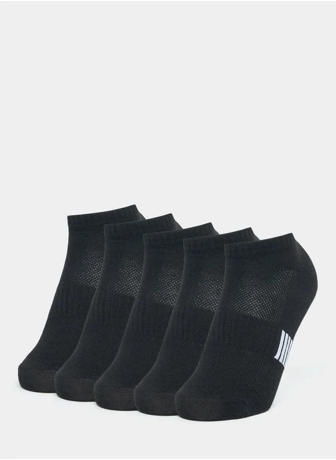 Styli Styli Pack of 5 - Striped Pattern Ankle Length Socks