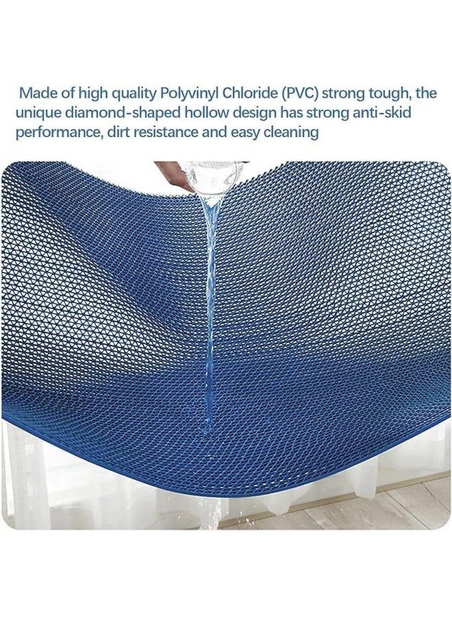 TIB Anti Skid & Multipurpose PVC Rubber Mat for Floor, Swimming Pool Mat, Shower Mat, Carpet, Rainmat, Bathroom Mat, Waterproof Entrance Doormat, Blue, 2X6 Feet - Image 3