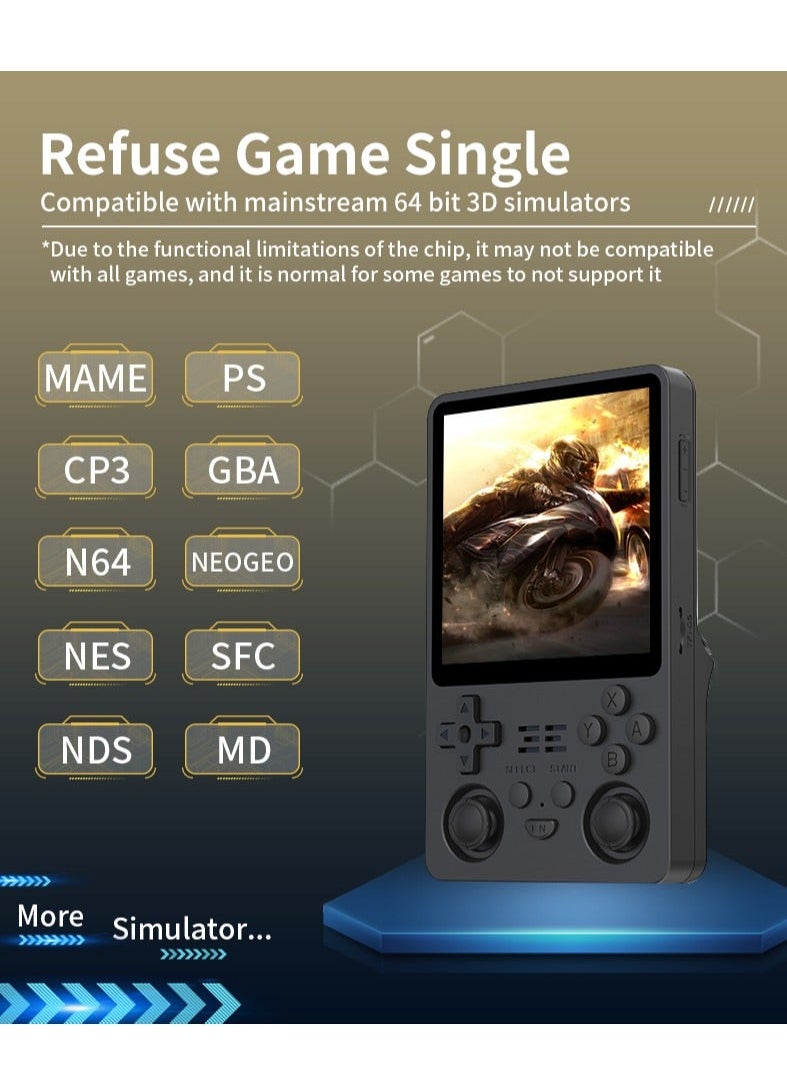 Powkiddy - RGB20SX Handheld Game Console with 10000 Gmaes, 4-Inch IPS Open Source Linux Retro Portable Gaming Console, 5000Mah Battery Handheld Emulator Gift for Kids Adults (Black, 64GB) - Image 1