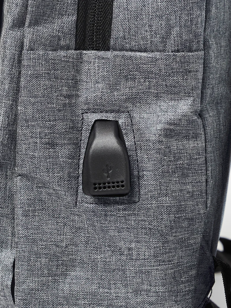 Styli Front Zip Backpack with USB Port