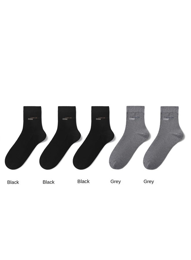 YEARCON Summer Thin Breathable Ankle Socks, Men's Casual Sports Socks, All-season Regular Men's Loafer Socks, Antibacterial Mid-calf Socks - Image 2