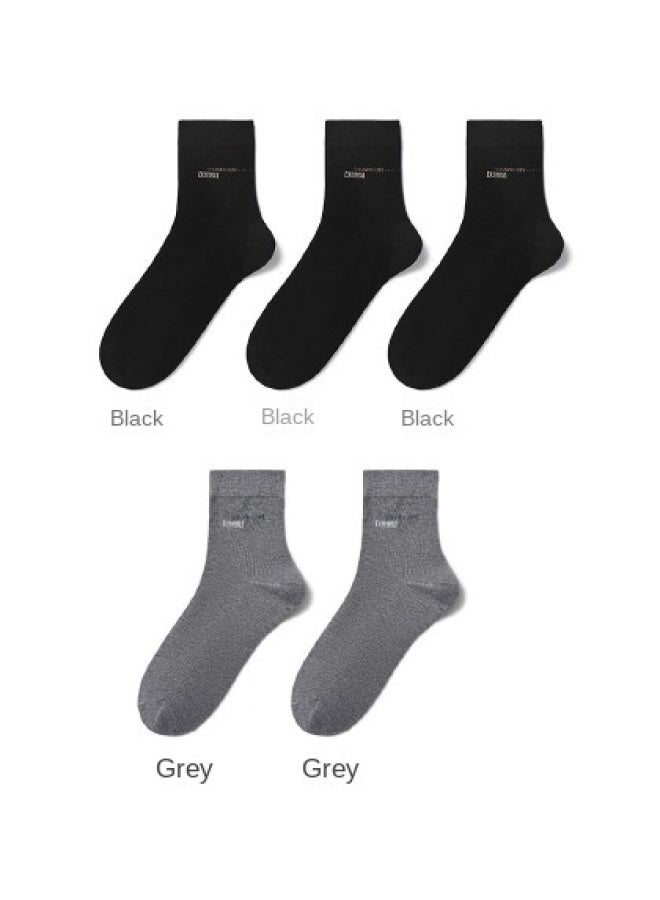 YEARCON Summer Thin Breathable Ankle Socks, Men's Casual Sports Socks, All-season Regular Men's Loafer Socks, Antibacterial Mid-calf Socks - Image 1