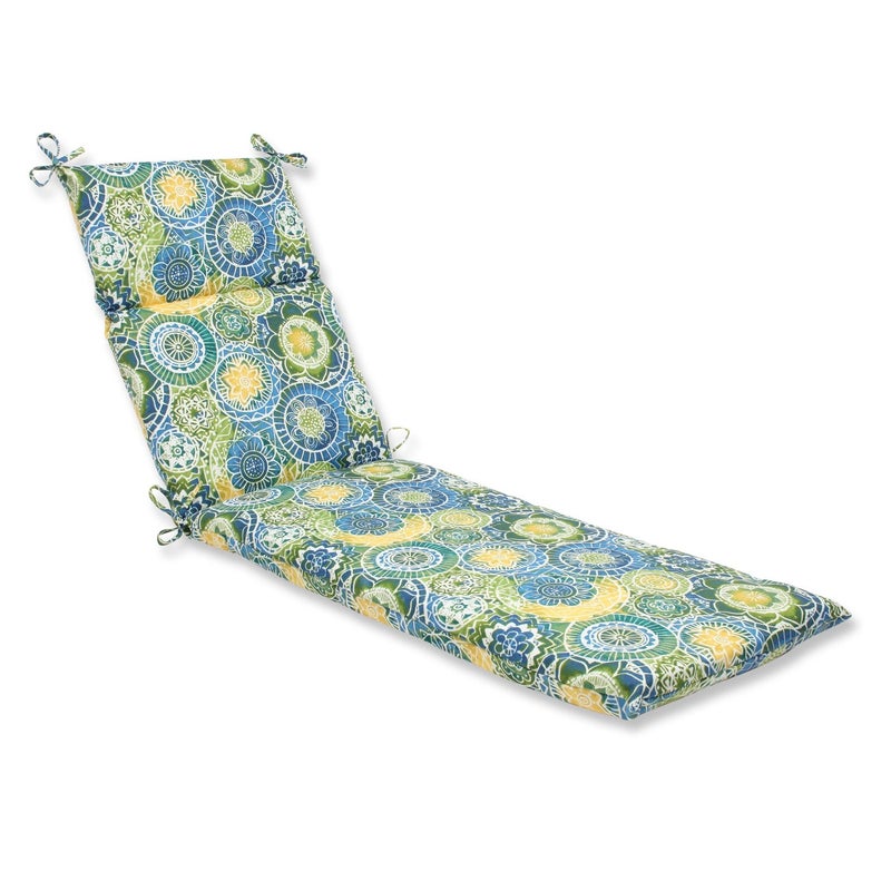 Pillow Perfect OutdoorIndoor Chaise Lounge Cushion 725 x 21 Blue Omnia Lagoon