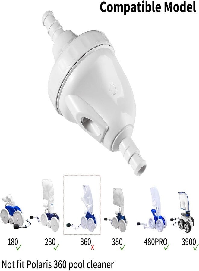 UCEDER طقم استبدال صمام النسخ الاحتياطي G52 المُطوّر من UCEDER متوافق مع منظفات حمامات السباحة Zodiac Polaris 180 280 380 480 3900 (1، أبيض) - Image 2