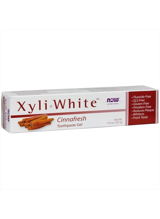 now Solutions, Xyliwhite™ Toothpaste Gel, Cinnafresh, Cleanses and Whitens, Clean and Fresh Cinnamon Taste, 6.4-Ounce - Image 1