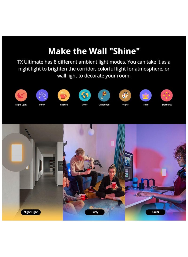 Sonoff TX Ultimate 3-Gang Smart Wi-Fi Touch Wall Switch – RGB Backlight - Image 4