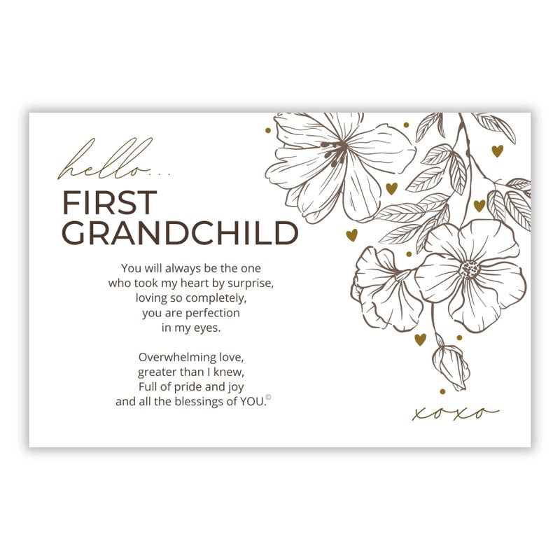The Grandparent Gift Co. First Grandchild Gift for New Grandparents - Poetry Frame (White) - Image 2