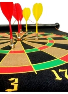 Alissa Double Face Magnetic Hanging Dart Board with 6 Darts Focus Aim Game  - Image 2