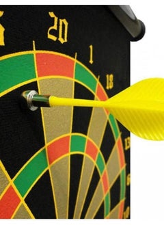 Alissa Double Face Magnetic Hanging Dart Board with 6 Darts Focus Aim Game  - Image 3