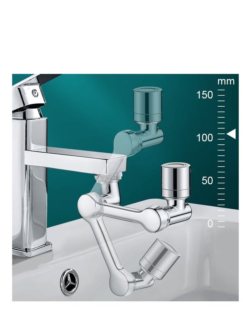 PYEBE - Faucet Extender for Bathroom Sink Universal Robotic Arm Swivel Faucet Aerator Brass Sink Faucet Attachment with 2 Water Outlet Modes for Kitchen Bath Faucet Parts Replacement - Image 1