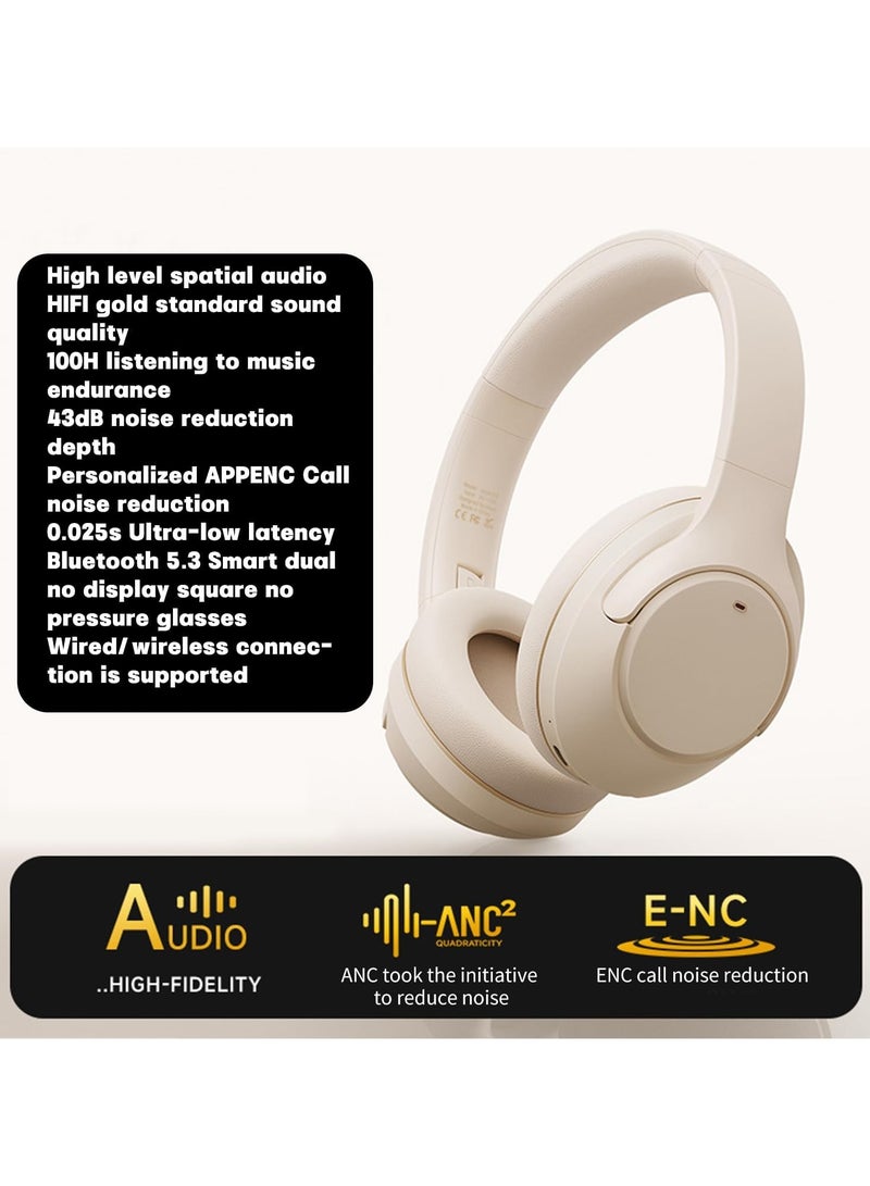 Picun Over Ear Headphones Upgraded Bluetooth V5.3 HiFi Stereo Enclosed Deep Bass No Delay Lightweight 40mm HD Driver Unit 46H Playback/Calling Noise-Canceling - Image 2