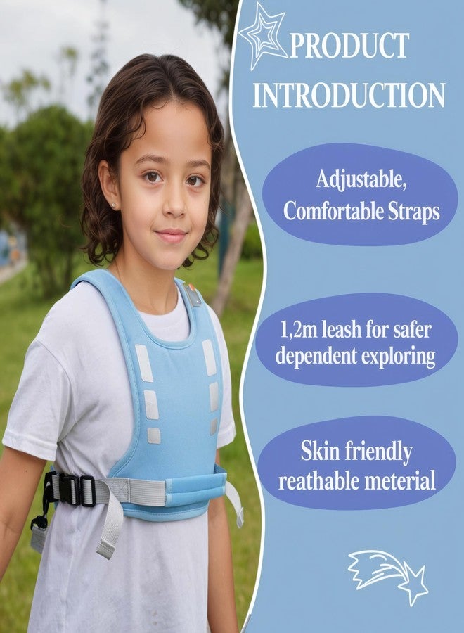BLEWAY Child Safety Harness - Child Harness Supporting Special Needs for Kids & Teenagers Aged 7+,Including Autism Safety Awareness (Blue) - Image 4