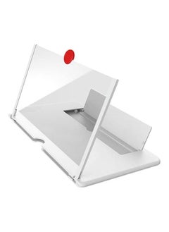 Generic Foldable Magnifier 3D HD Mobile Phone Projector Screen For Movies Videos And Gaming White  - Image 1