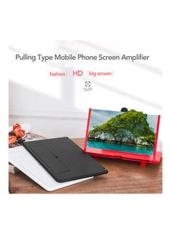 Generic Foldable Magnifier 3D HD Mobile Phone Projector Screen For Movies Videos And Gaming White  - Image 2