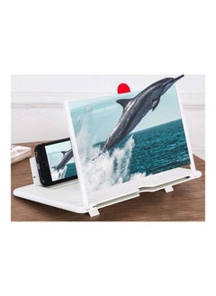 Generic Foldable Magnifier 3D HD Mobile Phone Projector Screen For Movies Videos And Gaming White  - Image 3