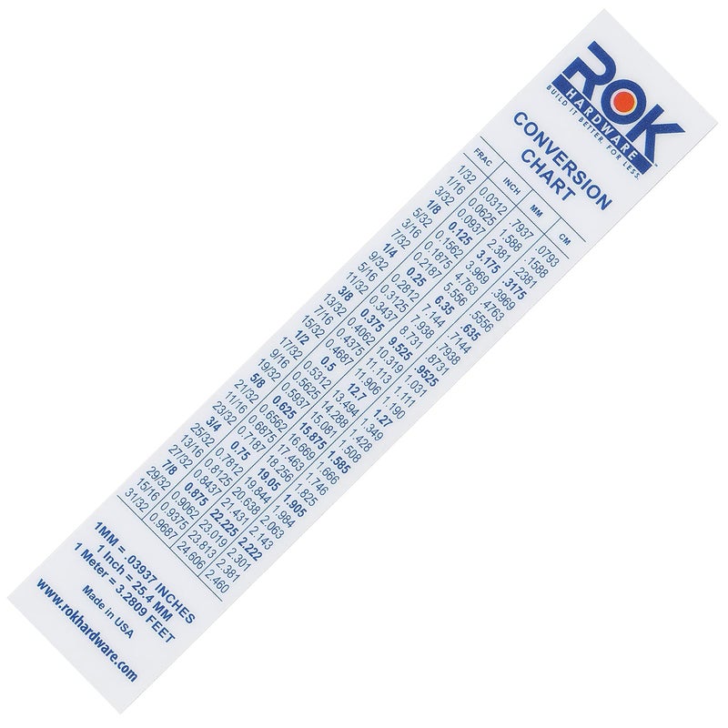 ROK 50 Pack Hardware Measuring Plastic Flexi 6" Easy Read 15 cm English Metric 150 mm Ruler Converter, ROKRULER - Image 2