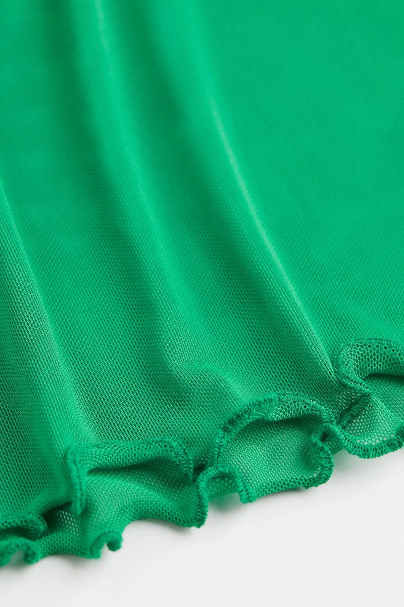 اتش اند ام بلوزة شبكية قصيرة