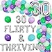 Balterever 30 Flirty and Thriving Birthday Decoration 30 Flirty Thriving Balloon Banner 30th Balloon Garland Kit Flirty Thirty Birthday Decors Dirty Happy 30th Birthday Supplies - Image 2