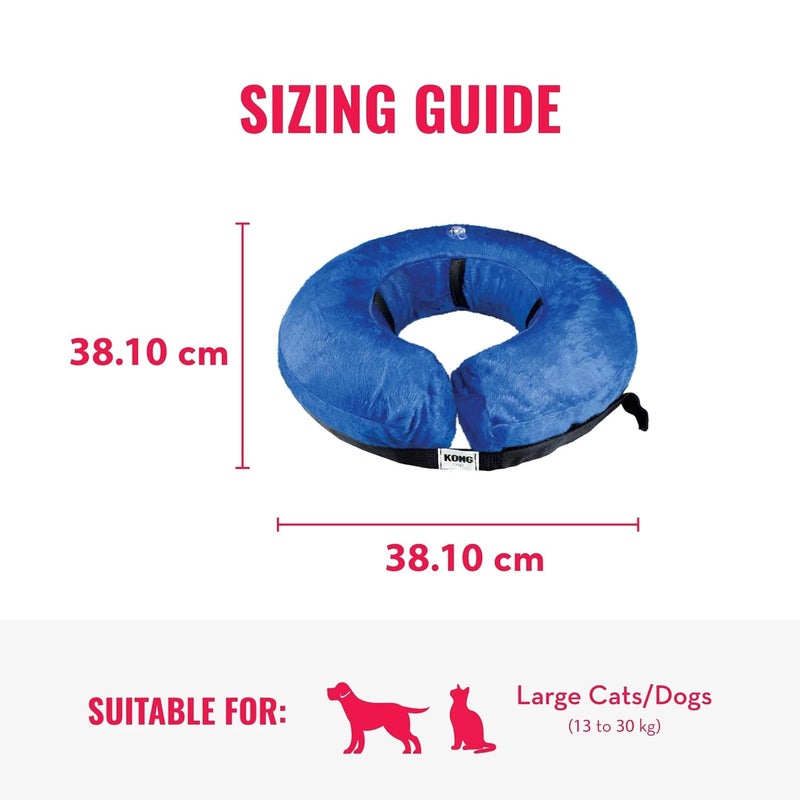 Kong Cloud E-Collar for Dogs, Soft Inflatable Recovery Dog Collar, Adjustable, Scratch & Bite Resistant, Promotes Healing, Prevents Wound Licking, Scratching Post-Surgery, Neck Size: 38-51cm, Large - Image 3