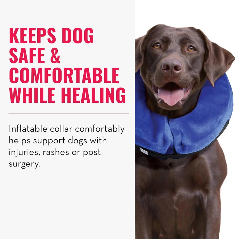 Kong Cloud E-Collar for Dogs, Soft Inflatable Recovery Dog Collar, Adjustable, Scratch & Bite Resistant, Promotes Healing, Prevents Wound Licking, Scratching Post-Surgery, Neck Size: 38-51cm, Large - Image 2