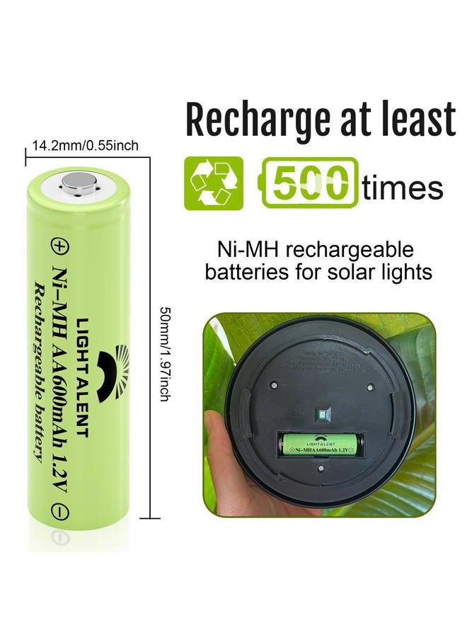 Lightalent Ni-MH AA Rechargeable Batteries, Double A High Capacity 1.2V Pre-Charged Battery for Outdoor Solar Lights(AA-600mAh-12pack) - Image 5