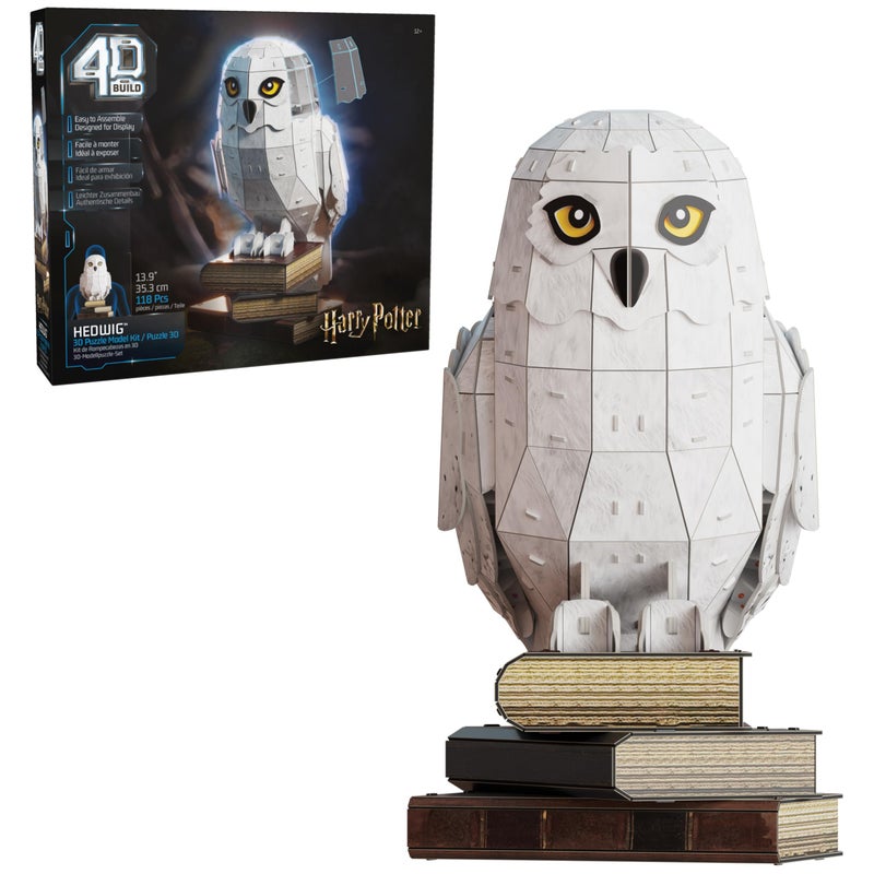 4D Build Harry Potter Hedwig 3D Model Kit Harry Potter Collectibles Desk Decor Adult Building Toys 3D Puzzles for Adults Teens 118 Pieces for Ages 12 Up - Image 2