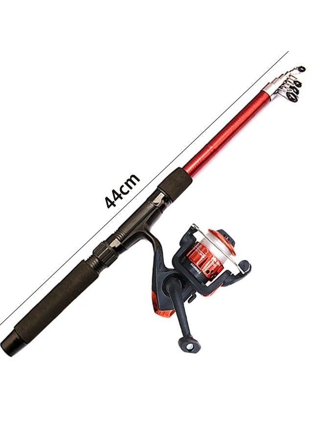 جمورو مجموعة قصبة الصيد كاملة مع قضيب صيد تلسكوبي وبكرة دوارة وطعوم وخطافات للسفر - Image 2